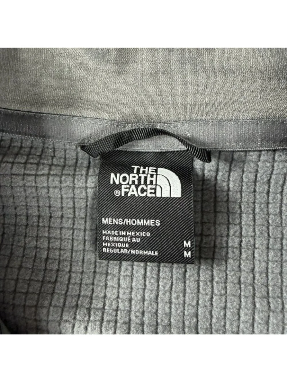The North Face Cedar Trail Grid Full Zip Jacket Gray Men's Size Medium
